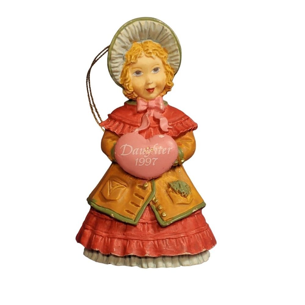 Vtg American Greetings Daughter 1997 Figurine Ornament Frontier Woman Heart
